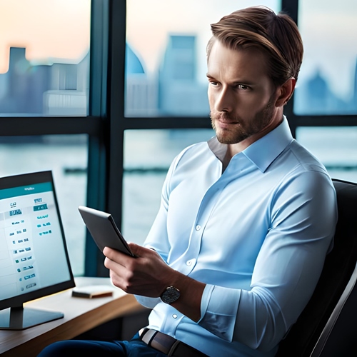 Un parieur sur une application de betting brokerage devant son ordinateur